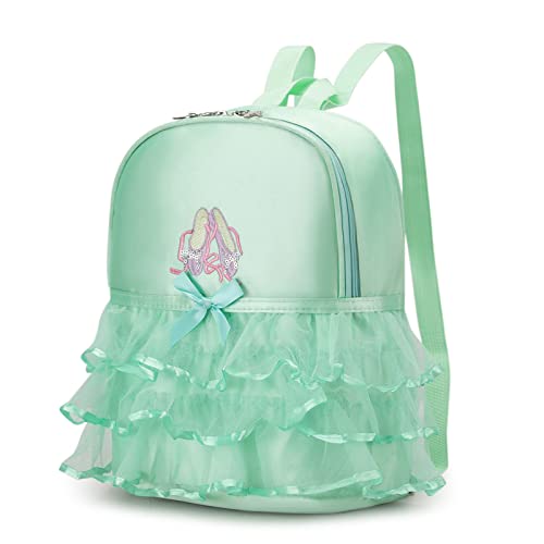 Sehxim Cute Ballet Dance Backpack Tutu Dress Dance Bag Dance Bag Waterproof Small Duffle Bag Ballet Bags Gym Bag. (Green) #TOP2