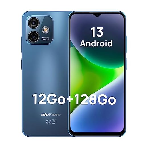 Ulefone Android 13 Note 16 Pro 12Go+128Go Telephone Portable Debloque, 50MP Caméra, 8-Core, 6.52" HD+, 4400mAh Smartphone Pas Cher 4G Dual SIM, Face ID/Fingerprint/GPS/5G-WiFi/2Ans Garantie