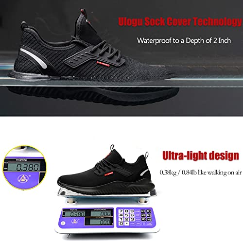 ulogu Steel Toe Shoes for Men Women丨Waterproof Lightweight Roofing Shoe丨Safety Industrial Work Sneakers2