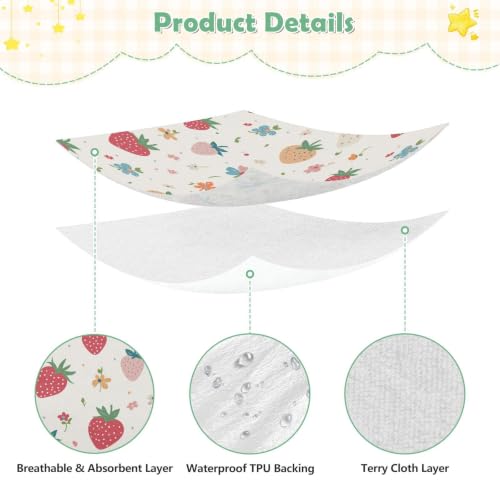 Literie imperméable pour bébé : protection matelas fraise - 6
