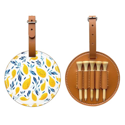 Blue Pattern Brown Golf tee Storage Bag - Durable and wear-Resistant Golf Accessories