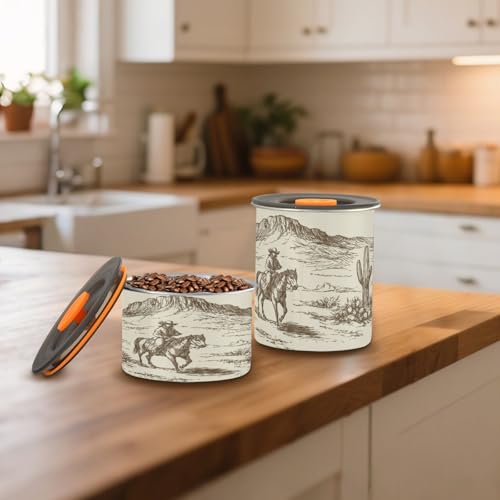Envase de café hermético de acero inoxidable 900ml miniatura 6
