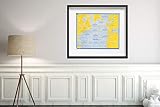 Map|Pan Am Route of the Clipper Jets. 1980|Historic Antique Vintage Reprint|Size: 20x24|Ready to Frame