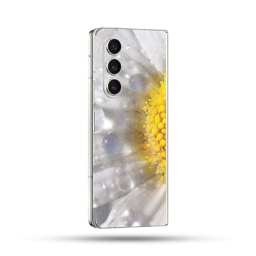Image of MightySkins Glossy Glitter Skin Compatible with Samsung Galaxy Z Fold 5 Full Wrap - Daisy | Protective, Durable High-Gloss Glitter Finish | Easy to Apply, Remove, and Change Styles | Made in The USA