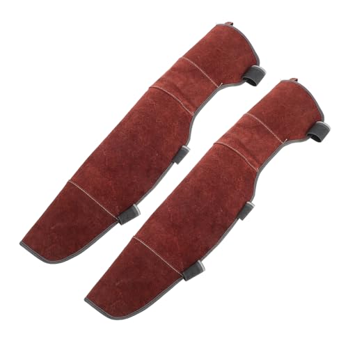 HOMOCONO 1 Pair Protective Leggings Foot Safety Protection Covers Welding Leg Protection Welding Knee Pads Welding Knee Leg Sleeve Construction Leg Sleeves Knee Brace Black Suede Cowhide