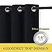NICETOWN Blackout Sliding Glass Door Curtain for Living Room Extra Wide, Grommet Thermal Insulated Light Blocking Curtain Drape for Patio/French Door, W100 x L84, 1 Panel, Black