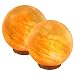 Crystal Allies: Natural Himalayan Globe Salt Lamp on Wood Base with Cord, Light Bulb & Authentic Crystal Allies Info Card - Pack of 2