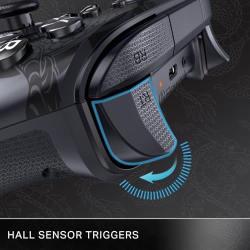 PowerA Battle Dragon™ Wireless Controller for PC and Cloud Gaming: Magnetic Hall Effect, Asymmetric Rumble Motors, 20h Playtime (Not for iOS) - Image 5
