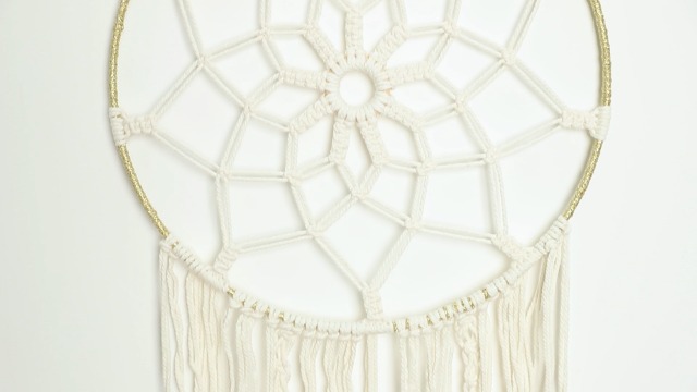 FeelfunFeather Handmade Macrame Dream Catcher - Large Boho Wall Hanging With Leaf Tassels For Home Decor - View #5