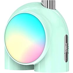 Lamparas De Mesa Verde Agua Divoom Planet-9 Lámpara de mesa inalámbrica e inteligente - Luz de ambiente programable con LED RGB - Luz nocturna para dormitorio, sala de juegos, oficina (verde agua)