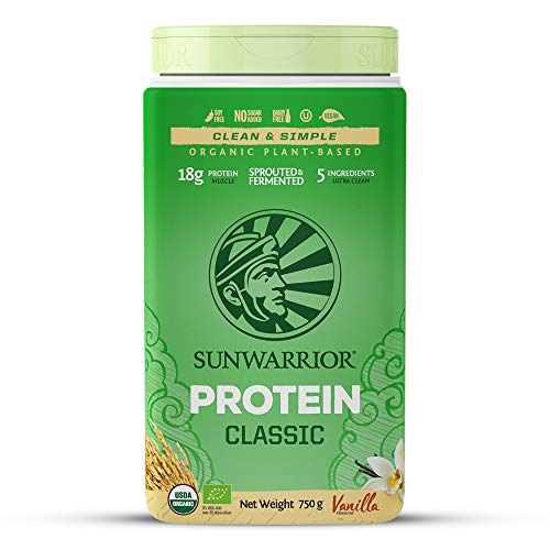 Sunwarrior Poudre de protéine de vanille végétale classique, 750 g