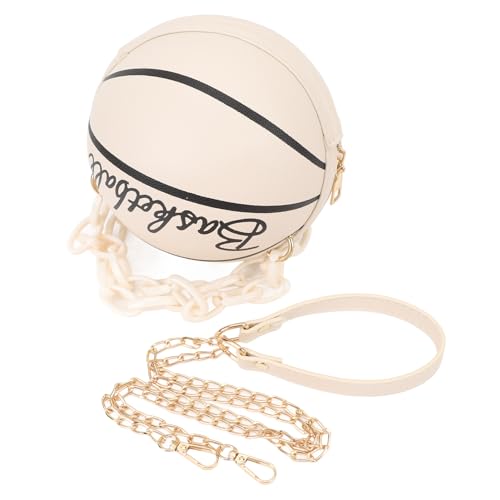 Basketball Shape Pu Leather Shoulder Handbag Novel Design For Women Girls Basketball Lovers