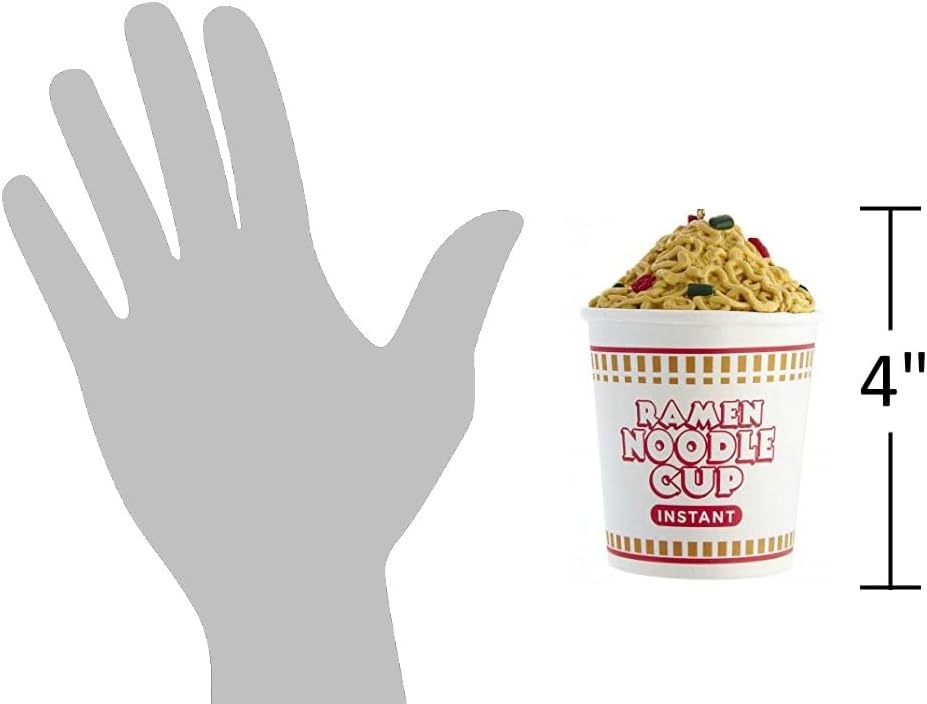 Miniatura 3 de The Bridge Collection Adorno novedoso de fideos instantáneos, adorno de comida para taza de fideos ramen