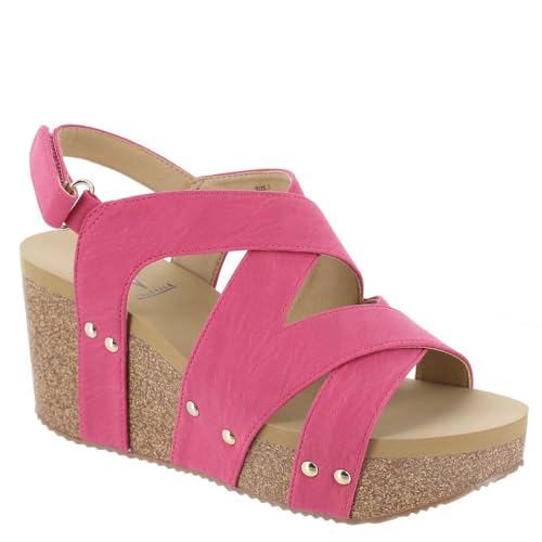 VOLATILE Women's Tory Sandal, Fuchsia - 11 by VOLATILE - Used condition - US$22.09