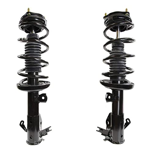 Image of Detroit Axle - Front Struts Kit for 2013 2014 2015 Honda Civic 2 Struts & Coil Spring Assembly 2 Sway Bar End Links 2 Outer Tie Rod Ends Replacement Suspension [Not for Si Models]