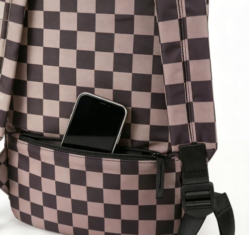hibear Plaid Backpack for Women Cute Bow Backpack Trendy Rucksack Gingham Travel Bookpack for Campus Commute - image 5