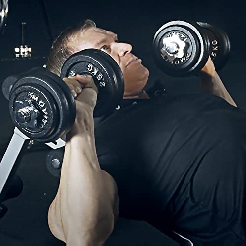 MOVIT Hantelscheiben Set PRO Gusseisen 0,5kg bis 20,0kg, Bohrung 30/31 mm Standardnorm, Gewichtsscheiben Set schadstoffgeprüft Gewichte Hantel – Bild 6