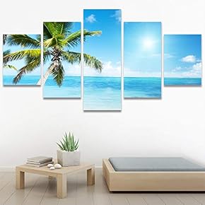 SIGNWIN 5 Panel Canvas Wall Art Modern Art...