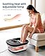 COMFIER Fußsprudelbad mit Massage und Heizfunktion | Faltbares Fußmassagegerät |Vibration & Sprudelfunktion |Timer|Pediküre Bimsstein|35℃-48℃|Fußbad mit 8 Shiatsu-Rollen (Schwarz)
