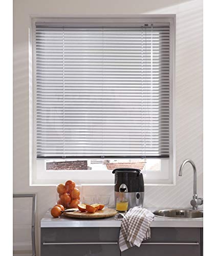 MADECOSTORE Micro-Perforated Venetian Blind - Aluminium - Grey - Length 75 x Height 175 cm