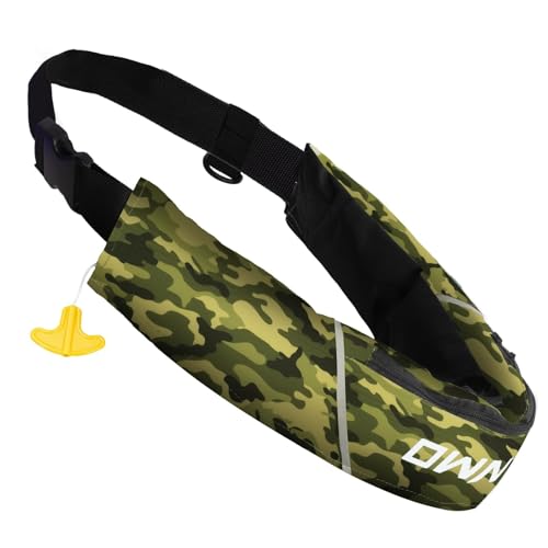 Image of Owntop Manual Inflatable Belt Pack, Adults Swim Jacket with Blowpipe & Whistle, 24g CO2 Cylinder Included, Low Profile for Kayaking, Fishing, Paddle Sports