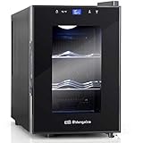 Orbegozo VT 610 – Vinoteca 6 botellas, 17 litros de capacidad, temperatura regulable, panel táctl, display digital, luz LED, 70 W