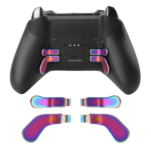 Image of 2PCS Metal D-Pad Button Replacement Kits, 4 PCS Metal Paddles, Hair Trigger Locks Replacement Parts for Xbox One Elite Controller Series 2 (Metallic)