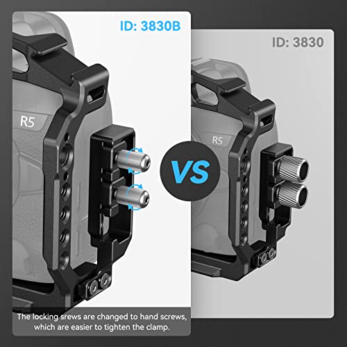 SMALLRIG Handheld Camera Cage Kit for Canon EOS R5/ R6 / R5 C with Lightweight Top Handle for ARRI and Cable Clamp, Suitable for Tripod, Handheld and Stabilizer Shooting (Upgraded Version) - 3830C - Image 6