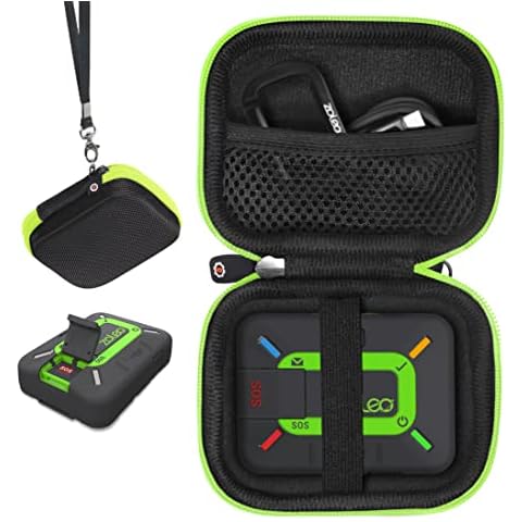 getgear Case for ZOLEO Satellite Communicator, Designed case with Size and Shape Matching, Black case Contrasted with Green Zip Cover