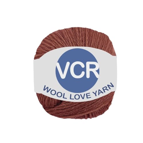 Image of VCR Dark Brown Yarn, 25 Grams Hank, 85 Meters Length, 100% Merino Wool, Pack of 1, Shrink-Resistant Soft, Warm and Premium Wool Yarn for Knitting, Crochet and Craft Projects