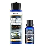 WEICA Headlight Polishing Cleaner Kit for Cars - 2 Step Solution to Restore Clarity & Protect with Long Lasting Shine