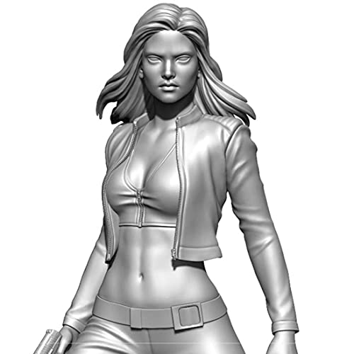 XINGCHANG 1/24 Kit de Modelo de Resina Figura GK, Terra en Chaqueta de Cuero, Kit sin Montar y sin Pintar Cover