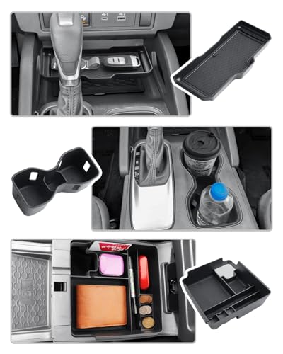 Image of CDEFG 3Pcs for 2025 2026 Frontier Center Console Organizer for 2022-2025 2026 Nissan Frontier Accessories Middle Console Tray Armrest Storage Box Cup Holder