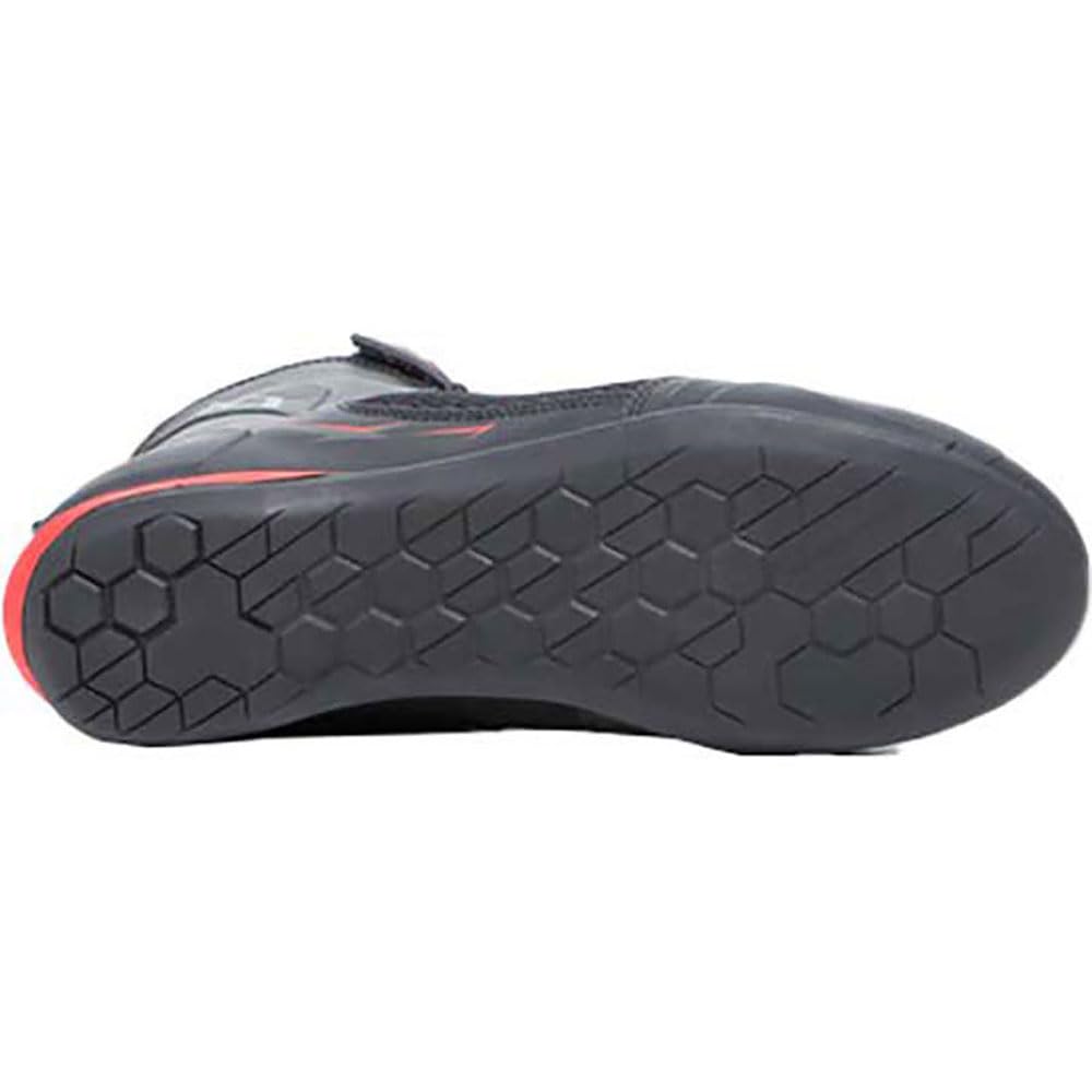 TCX Men's Biker Boots Motorcycle Boat, Black/Red, 11