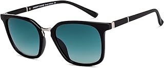 vincent chase eyewear By Lenskart | Black Silver Green Full Rim Square Branded Latest And Stylish Sunglasses | Polarized And 100% Uv Protected | Men & Women | Large | VC S11110 image 1