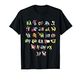 ABC Animals Identification A-Z Types of Zoo Animals Alphabet T-Shirt