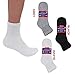 Diamond Star Diabetic Ankle Socks, Non-Binding Circulatory Doctor Approved Cushion Cotton Quarter Socks for Men’s Women’s (3 Pack White)