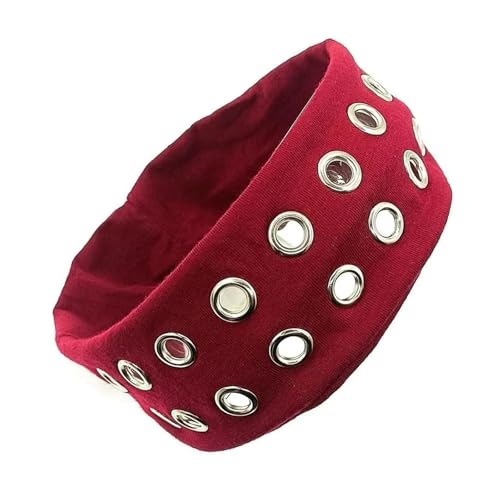 Bandeau tendance hautement élastique rouge vin pour le sport et le quotidien