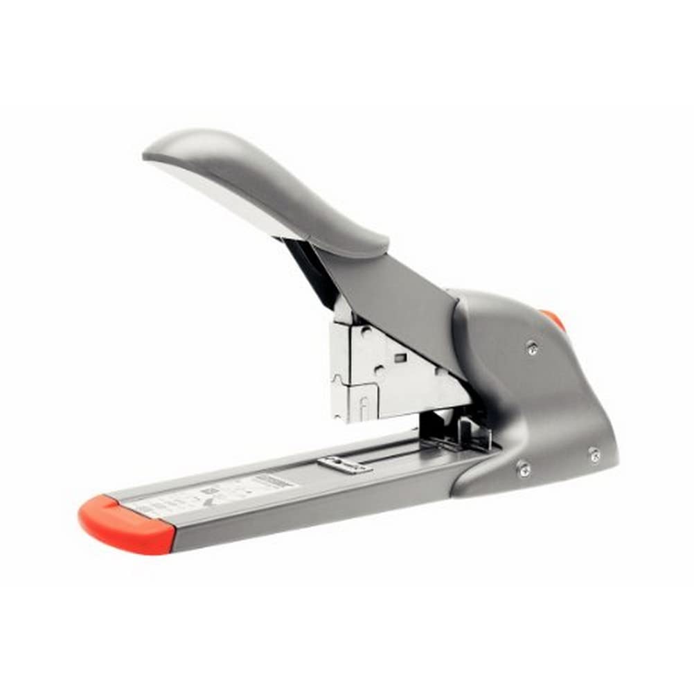 Leitz 21080815 Blockheftgerät , Stahl, 110 Blatt, silber/orange