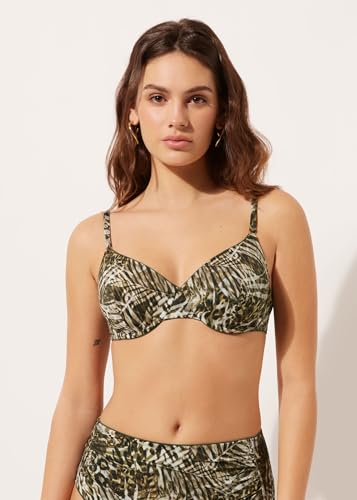 Woman's Push Up Swimsuit Top Tropical Animalier2