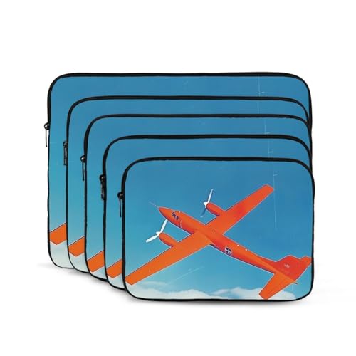 Orange Airplane Laptop Sleeve Case 15 Inch Suitable For Notebook Computer Tablet Traveling Carrying Simple Case2
