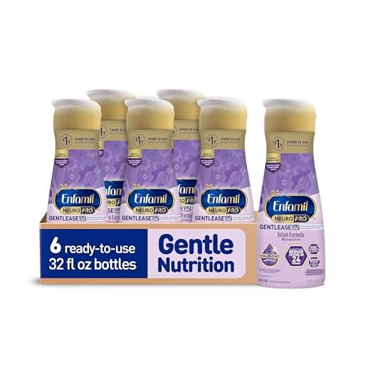 Enfamil NeuroPro Gentlease Ready-to-Use Baby Formula, Brain and Immune Support with DHA, Clinically Proven to Reduce Fussiness, Crying, Gas & Spit-up in 24 Hours, Non-GMO, 32 Fl Oz (Pack of 6)