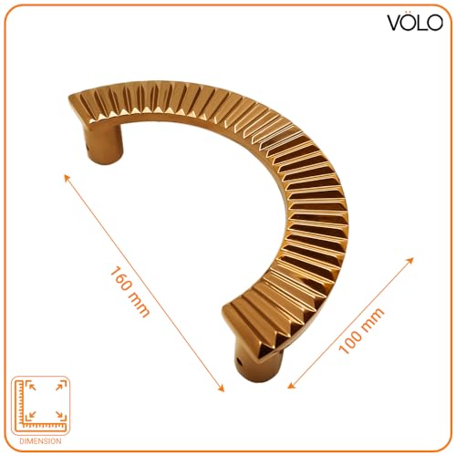 Image of VOLO Main Door D Handle /Door Handles for Main Door /Glass Door Handle /Pull Handles, for Home /Office /Hotels(Model- S-618, 160MM) (Pack of 1 Set) (Rose Gold)