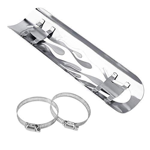 RuleaxAsi Tubo silencioso de escape da motocicleta Substituição do protetor de tampa do protetor de