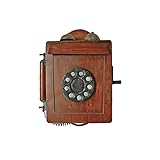 Material:Metall Briefkasten Postkasten Nostalgie Holz-Optik Motiv Telefon braun