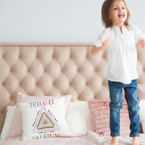 Ywzqru PILLOWCASE27 Triangle Breathing Throw Pillow Covers thumb #2