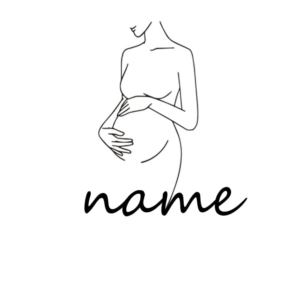 Autocollant mural silhouette femme enceinte personnalisé pour décorer sans peindre