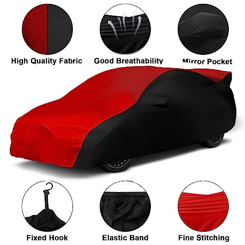 Image of Indoor Car Cover Replacement for 2007-2024 Subaru Impreza WRX Sti, Luxurious Stretch Satin Custom-fit Indoor Car Cover for Dust-Proof, Underground Garage, Car Show