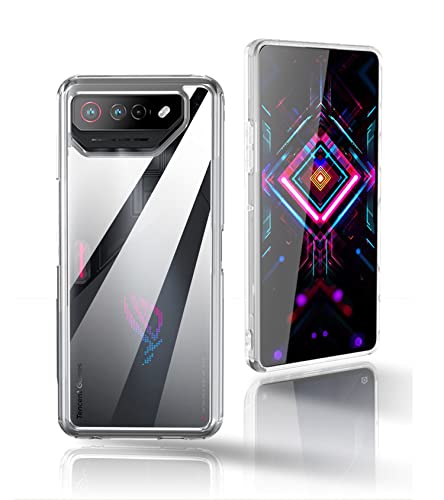 Damondy For Rog Phone 7 Ultimate Phone Case, Rog Phone 7 Case,Shock Proof [Rugged Hard Pc Back+Tpu Flexible Frame] [Military Grade] Full Body Cover Slim Phone Case For Asus Rog Phone 7 Ultimate -Clear #TOP20