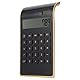 Estink Tischrechner mit Dual-Solar- und Batteriebetrieb und LCD-Display, Schlanker und Tragbarer Taschenrechner für Schule, Büro, Familie, 114 X 190 X 37 Mm (Schwarz)